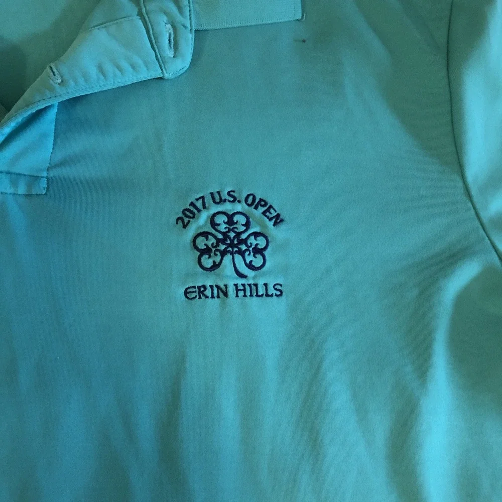 Polo RLX Ralph Lauren Polo 2017US Open Erin Hills Sz L Short Sleeve Green Golf